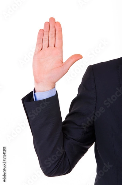 Obraz Businessman taking oath.