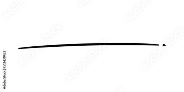 Obraz 手描き風線素材　直線　黒