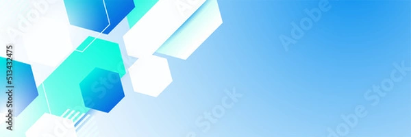 Fototapeta Abstract light blue banner background. Vector abstract graphic design banner pattern presentation background web template.