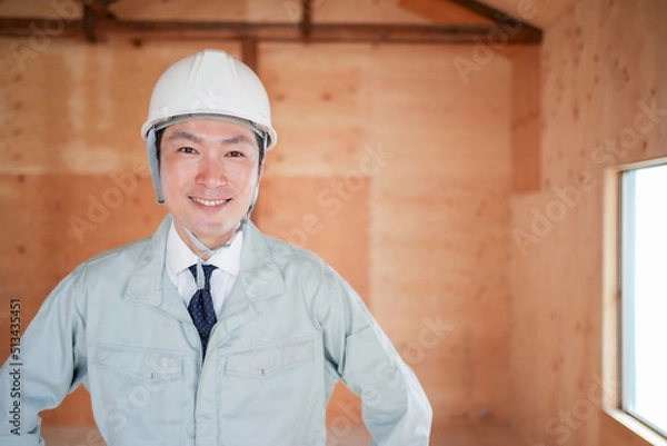 Fototapeta 建築現場の作業員