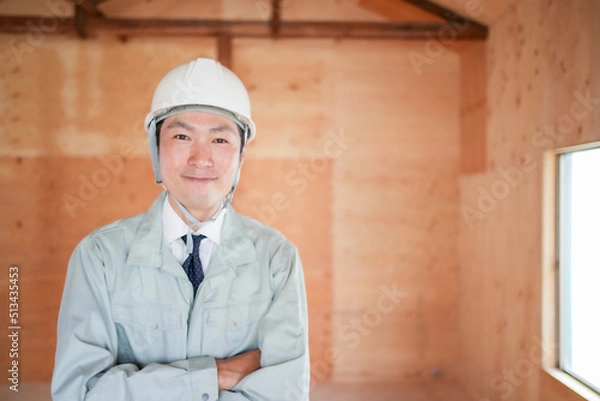 Fototapeta 建築現場の作業員