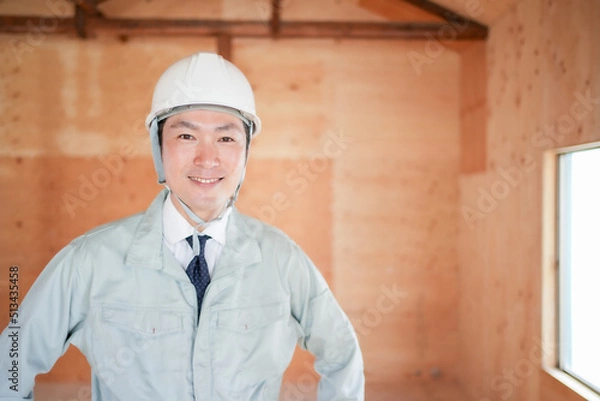 Fototapeta 建築現場の作業員