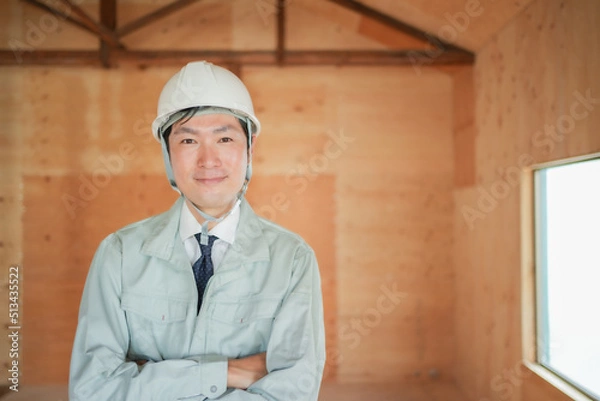 Fototapeta 建築現場の作業員