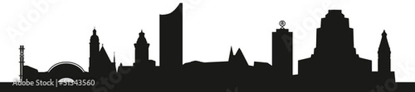 Obraz Leipzig Skyline (Silhouette)