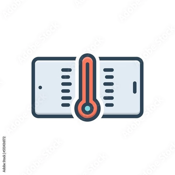 Fototapeta Color illustration icon for high