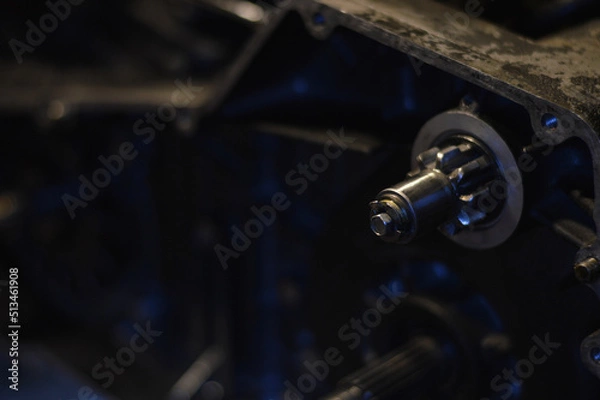 Fototapeta Motorcycle starter repair