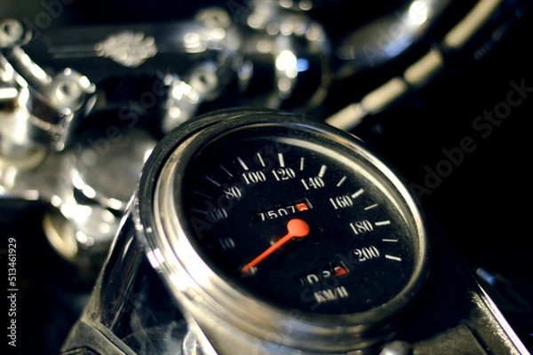 Fototapeta Motorcycle speedometer