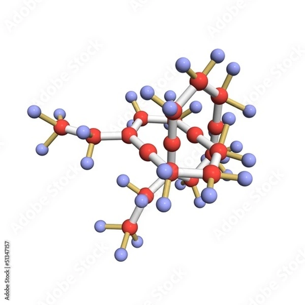 Fototapeta Molecule, 3D render.