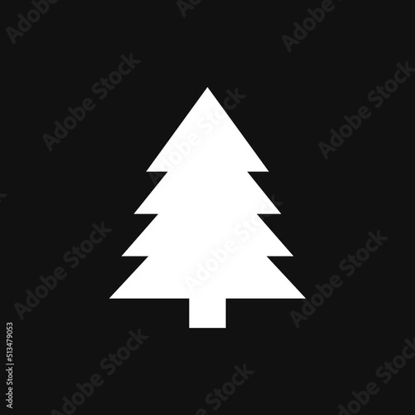 Obraz Christmass tree icon on grey background