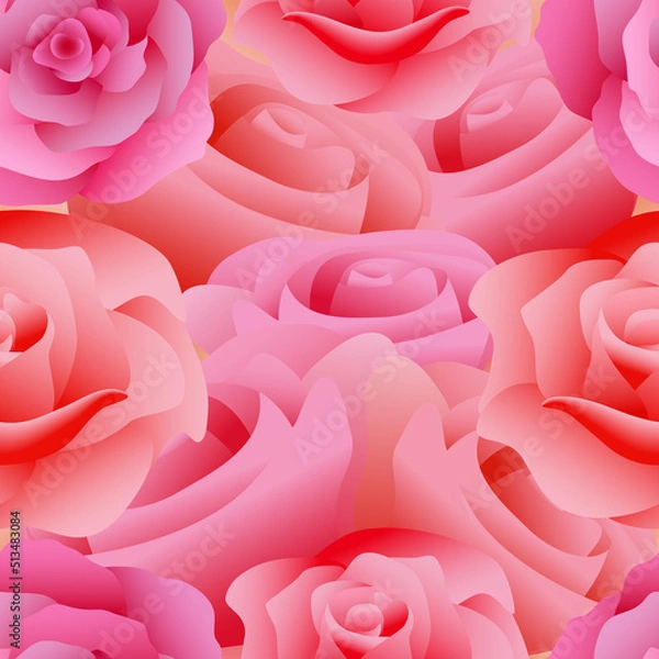 Obraz Roses seamless pattern