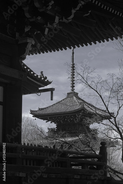 Obraz 真如堂の三重の塔、京都