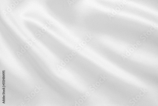 Obraz Abstract white fabric with soft wave texture background
