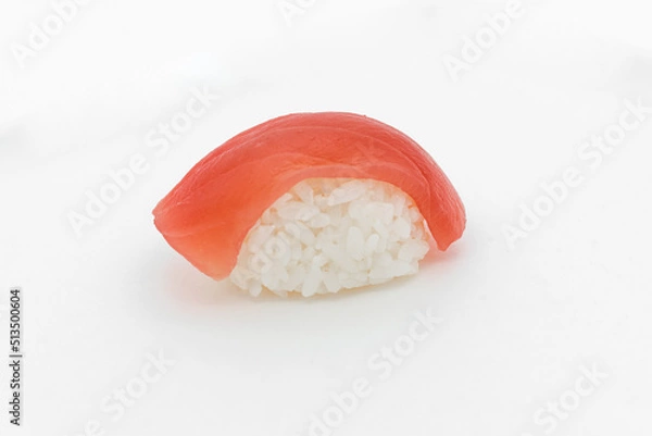 Obraz tuna nigiri on white bottom