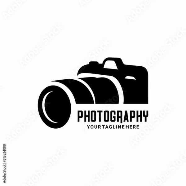 Fototapeta vector camera design on a white background, photography icon	