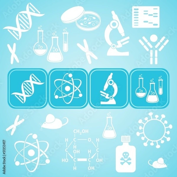 Fototapeta Molecular biology science card
