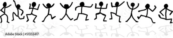 Obraz stick figure　dance