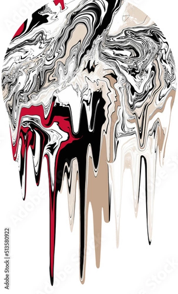 Fototapeta Colorful abstract expressionist digital painting background, contemporary art, modern art