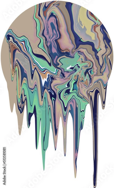 Fototapeta Colorful abstract expressionist digital painting background, contemporary art, modern art