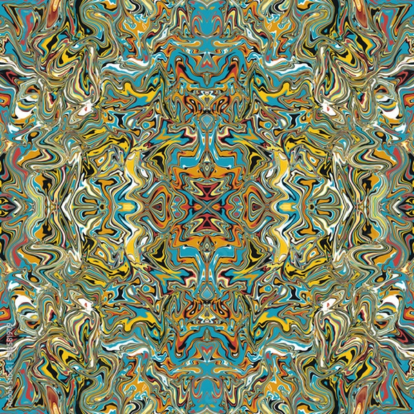 Fototapeta Colorful abstract expressionist digital painting background, contemporary art, modern art