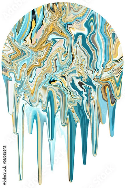 Fototapeta Colorful abstract expressionist digital painting background, contemporary art, modern art