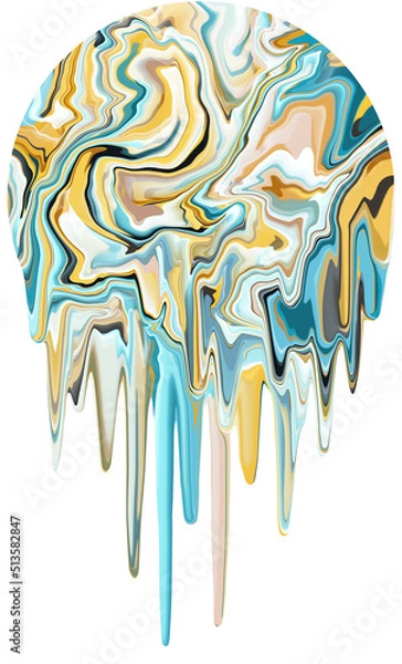 Fototapeta Colorful abstract expressionist digital painting background, contemporary art, modern art