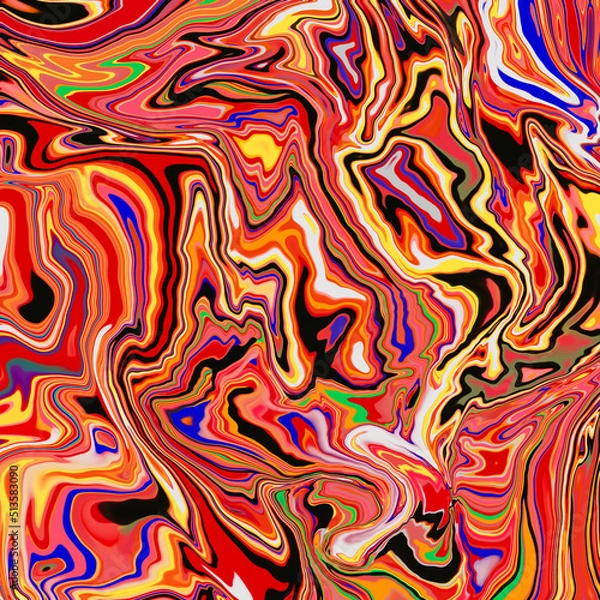 Fototapeta Colorful abstract expressionist digital painting background, contemporary art, modern art