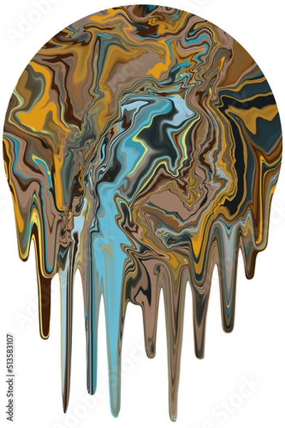 Fototapeta Colorful abstract expressionist digital painting background, contemporary art, modern art