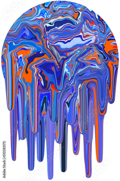 Fototapeta Colorful abstract expressionist digital painting background, contemporary art, modern art