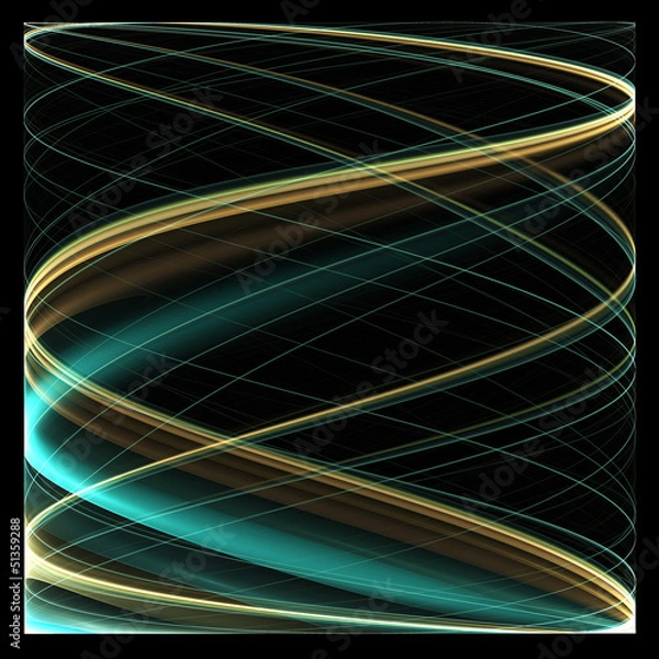 Fototapeta Abstract color image on a black background design illustration.