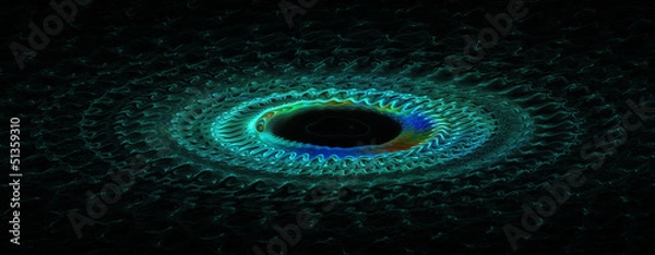 Fototapeta Abstract color image on a black background design illustration.