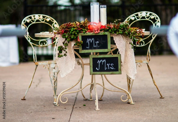 Obraz table for newlyweds