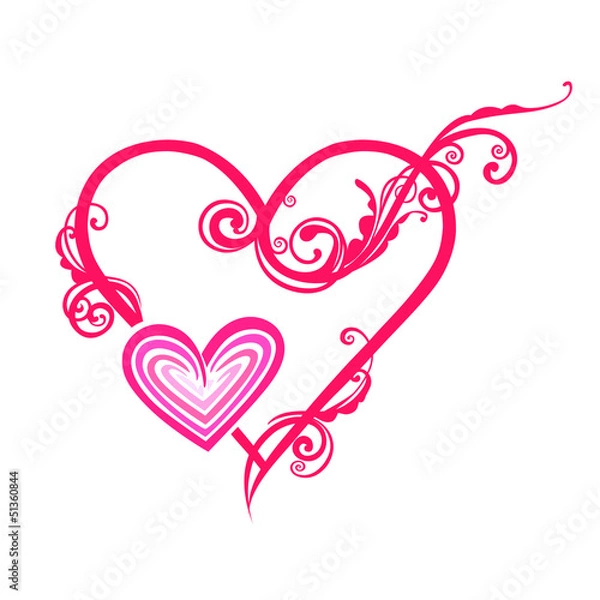 Fototapeta Abstract hearts Vector illustration. Element for design