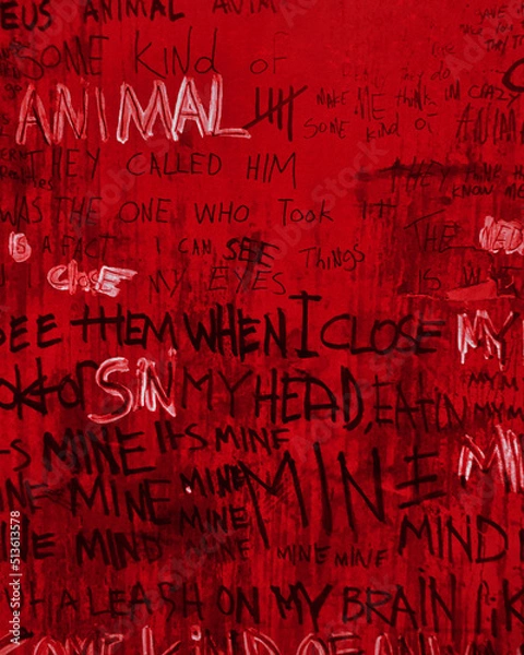 Obraz Scary Handwriting on Wall