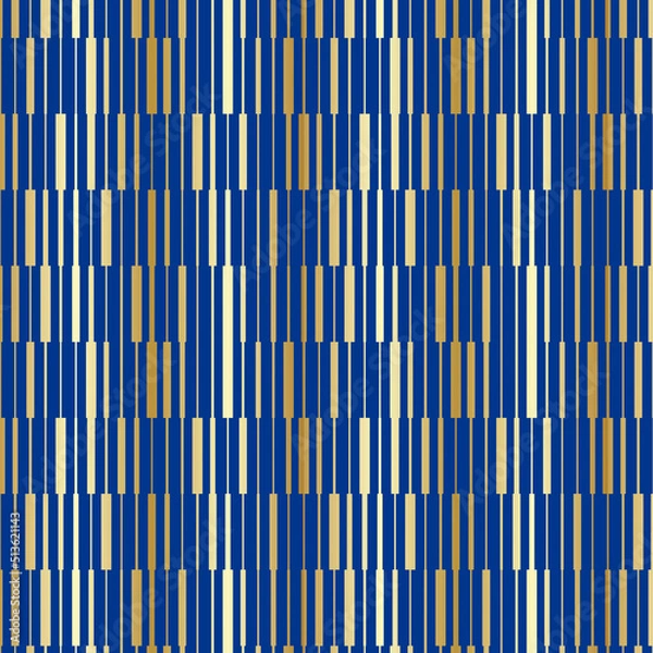 Obraz Indigo and gold stripes pattern in unique lines in this modern pattern background design element,