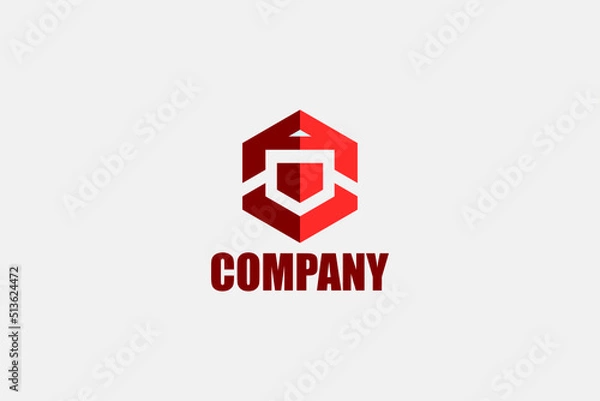 Fototapeta vector logo element with A or AV or VA initials hexagon pattern graphic illustration. Usable for real estate and general business brands