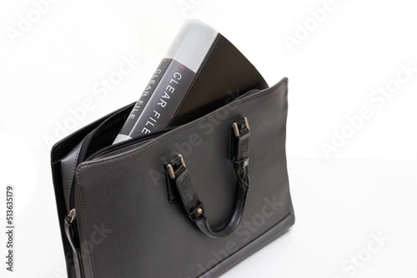 Obraz ビジネスバッグから飛び出たクリアファイル