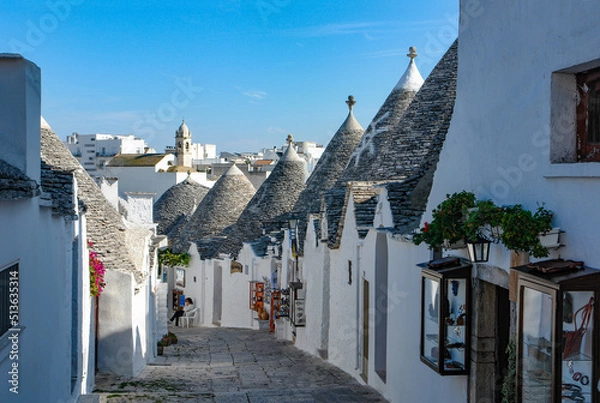 Obraz アルベロベッロの世界遺産のおしゃれな街並み