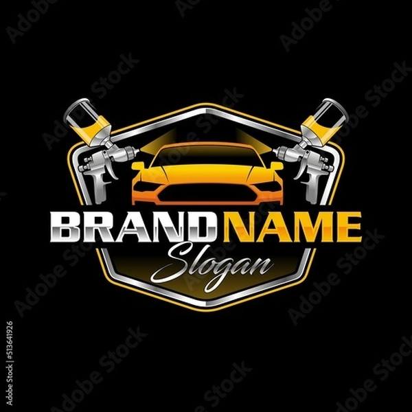 Obraz auto paint logo vector illustration