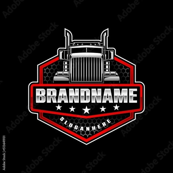 Obraz Trucking logo vector illustration