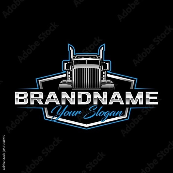 Obraz Trucking logo vector illustration