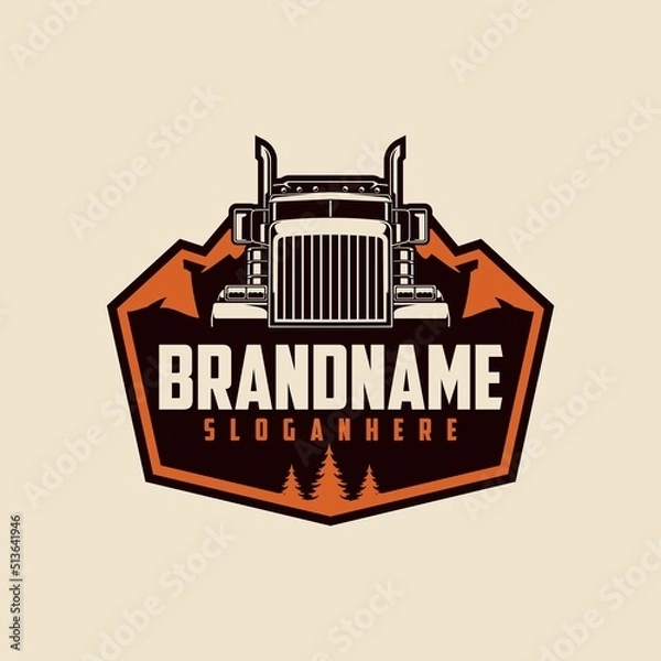 Obraz Trucking logo vector illustration
