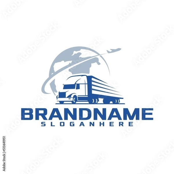 Obraz Trucking logo vector illustration