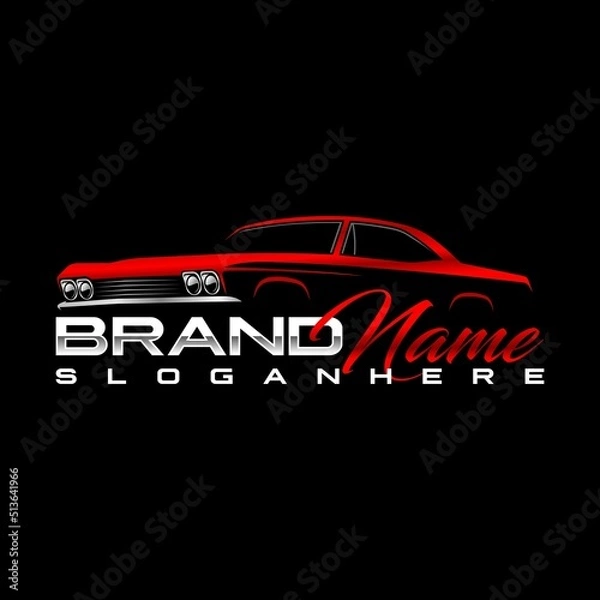 Obraz classic car logo vector illustration