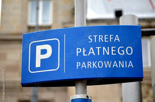 Obraz strefa płatnego parkowania