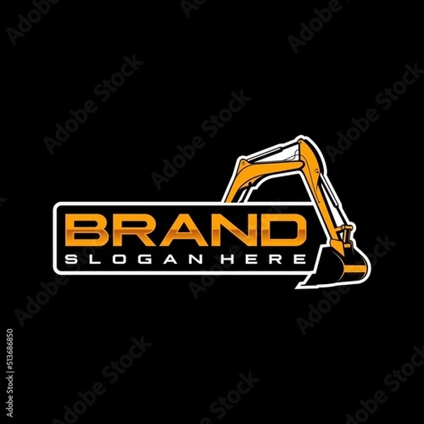 Obraz excavator logo vector illustration 
