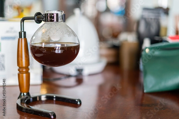 Fototapeta Making coffee with syphon method