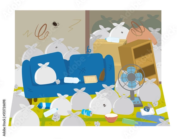 Obraz ゴミ屋敷　室内