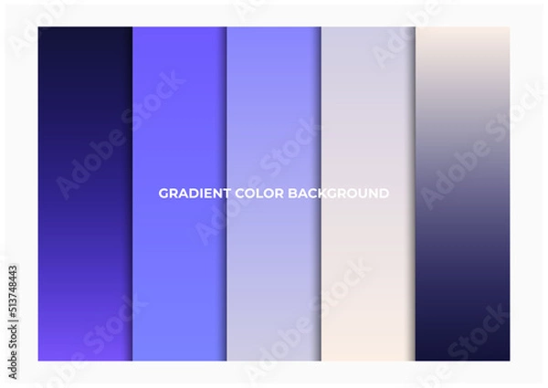Fototapeta set of gradient color background