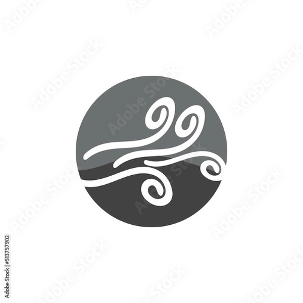 Fototapeta Wind icon vector illustration design