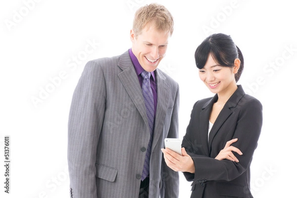 Obraz global business image on white background